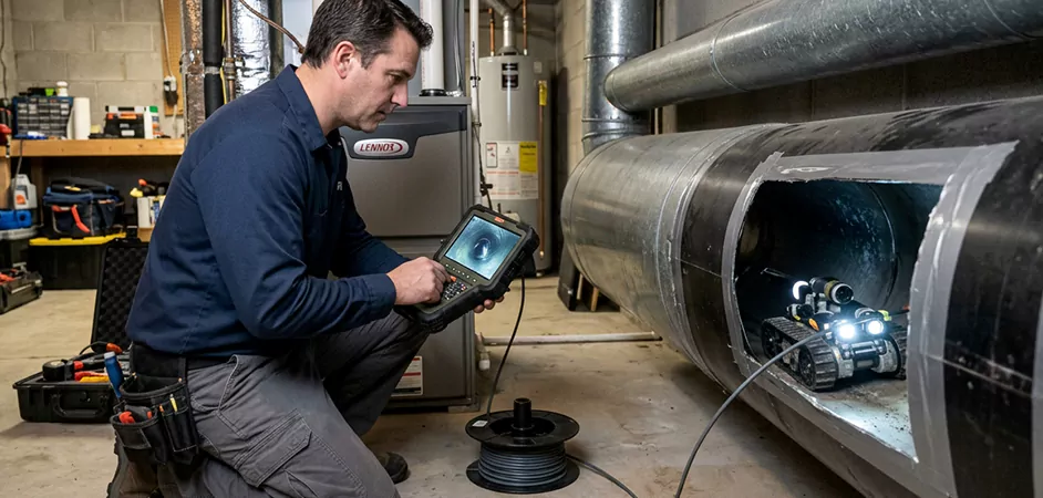 Robotic Duct Inspection in Midland, TX