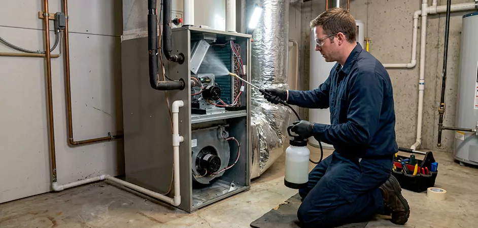 Air Handler Antimicrobial Treatment in Midland