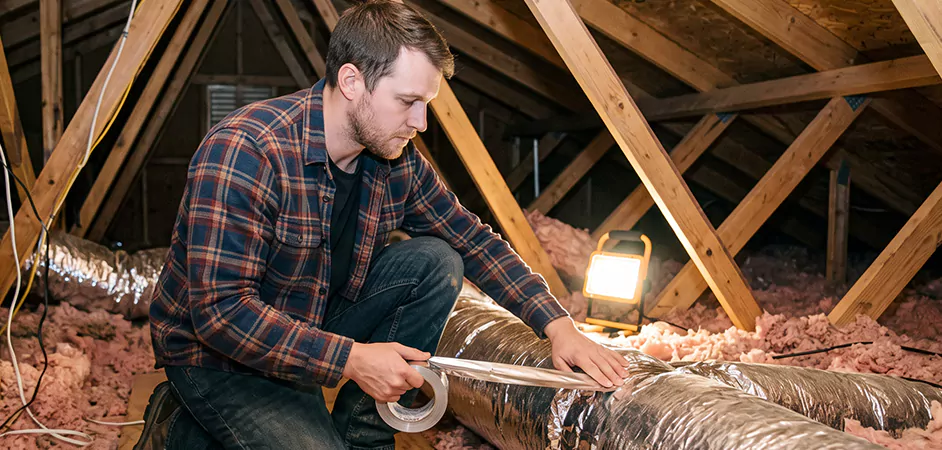 Attic Duct Sealing and Insulation in Midland